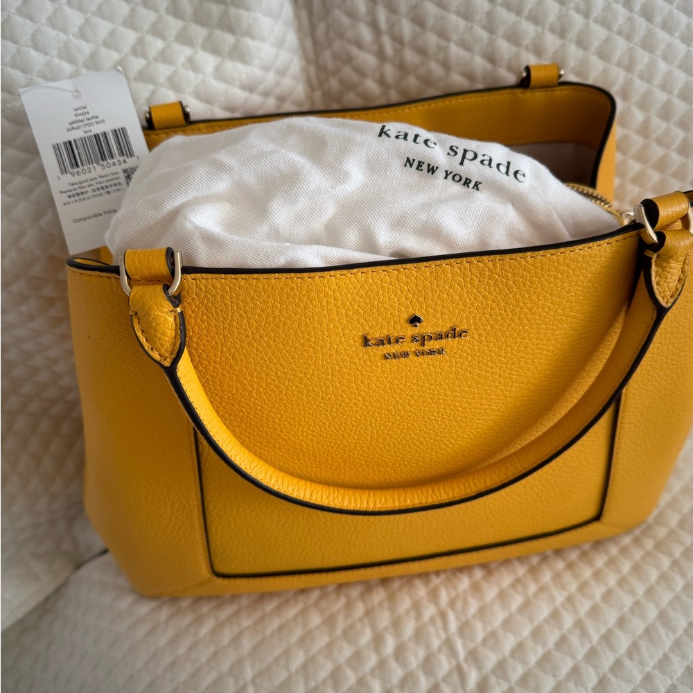 Kate Spade Yellow Satchel with Structured Design